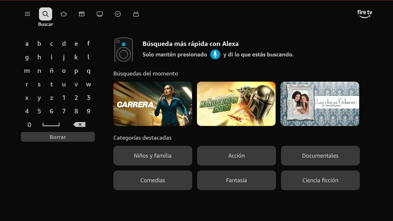 Pantalla Buscar